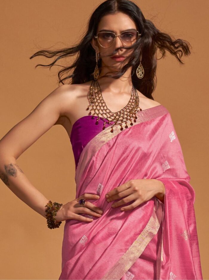 Magenta Pure Handloom Silk Saree