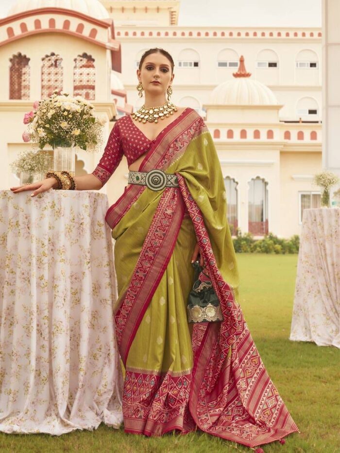 Heena Green Patola Print Sigma Silk Saree