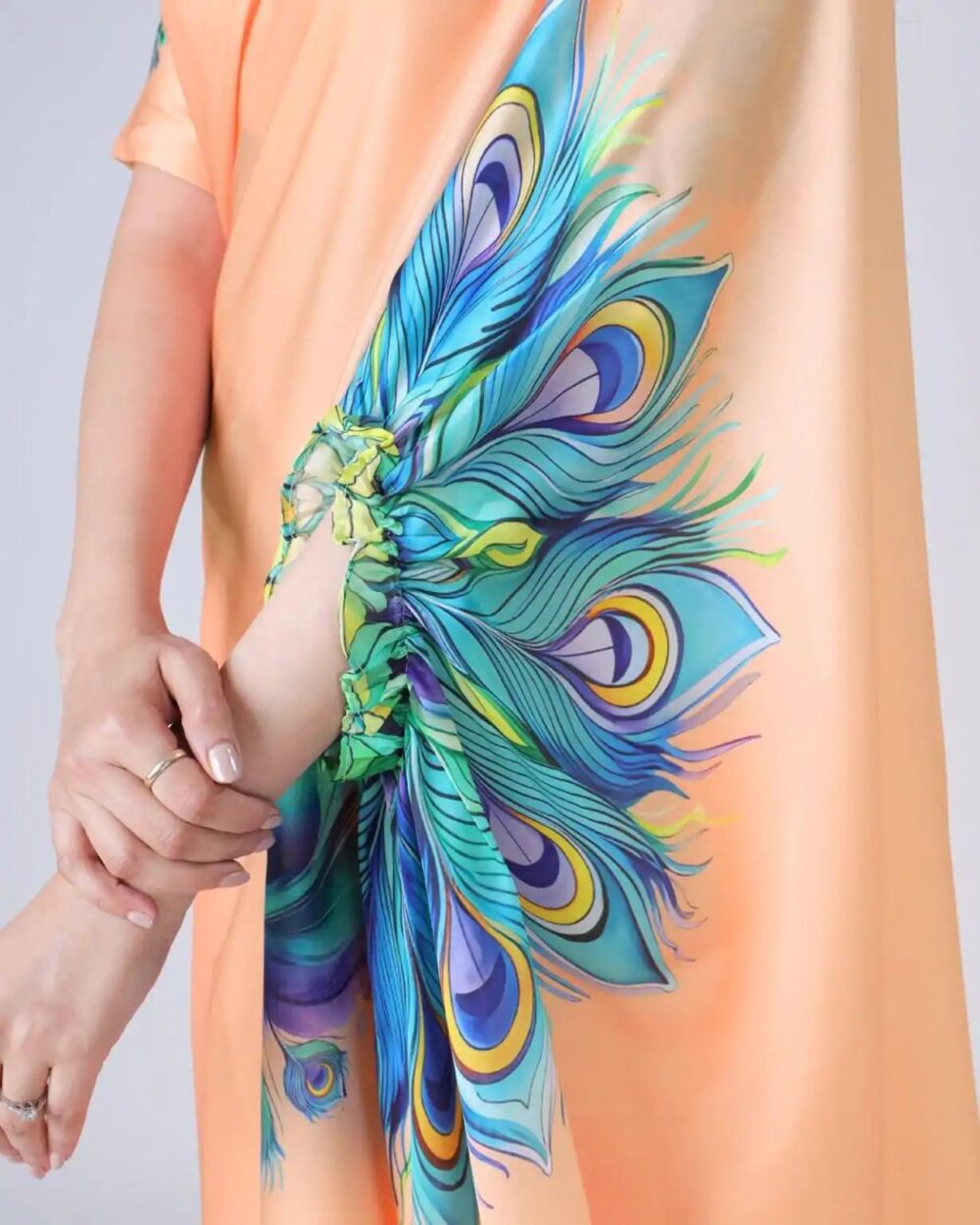 Ready-to-Wear Digital Print Crepe Saree - Image 3