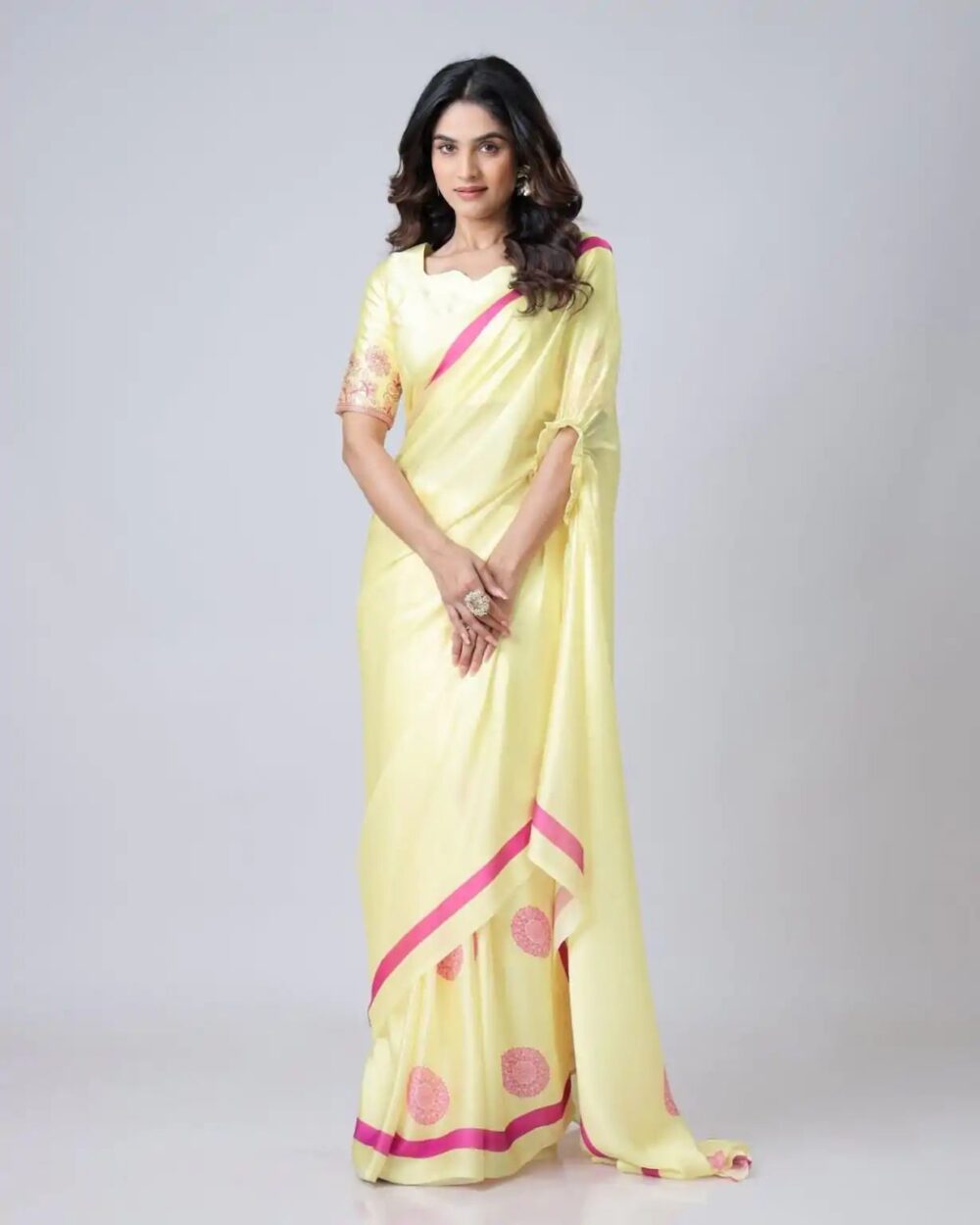 Ready-to-Wear Digital Print Crepe Saree - Image 2