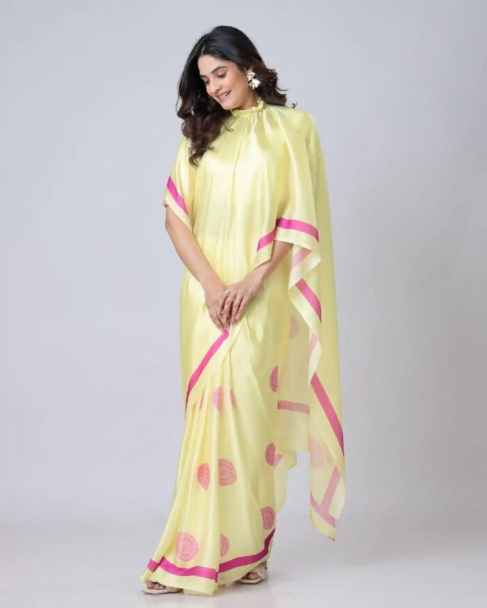 Ready-to-Wear Digital Print Crepe Saree