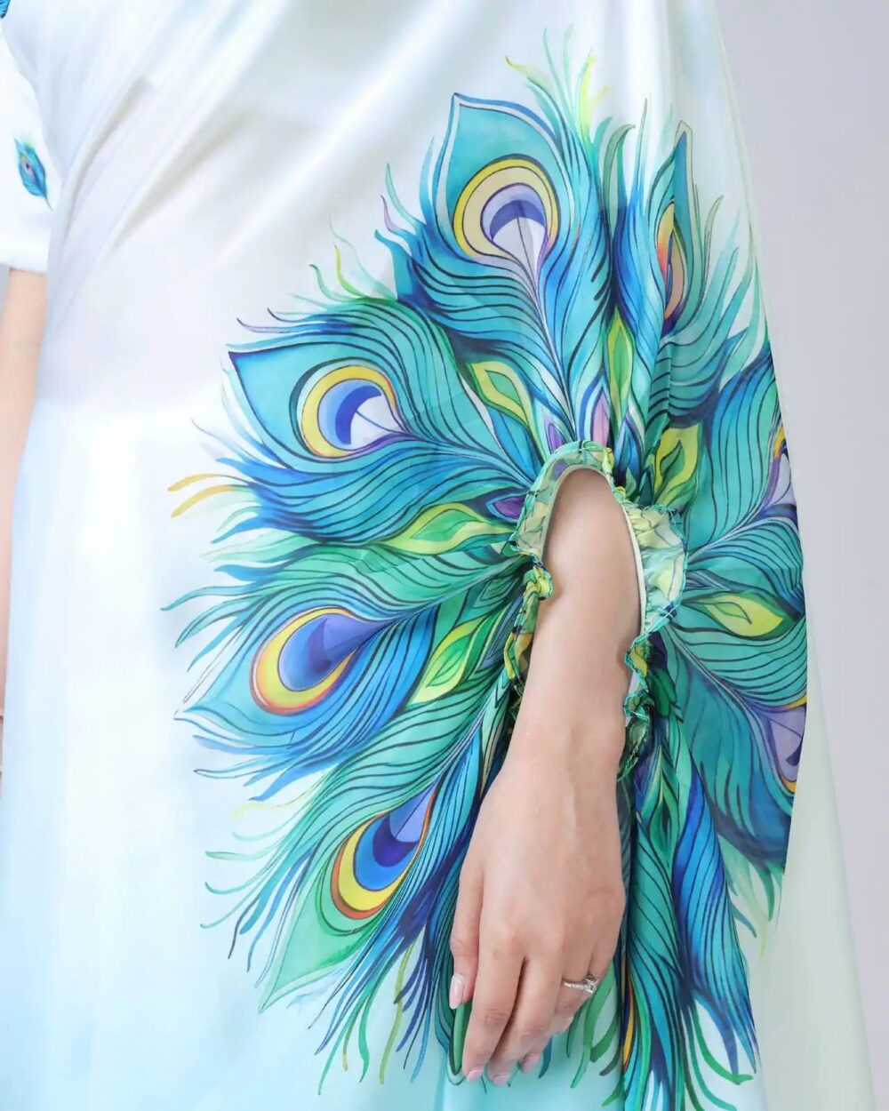 Ready-to-Wear Digital Print Crepe Saree - Image 6