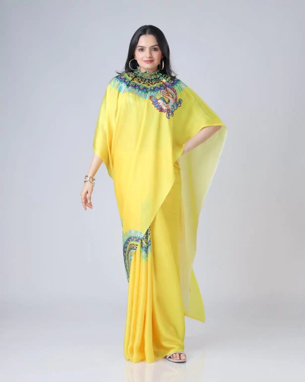 Ready-to-Wear Digital Print Crepe Saree - Image 2