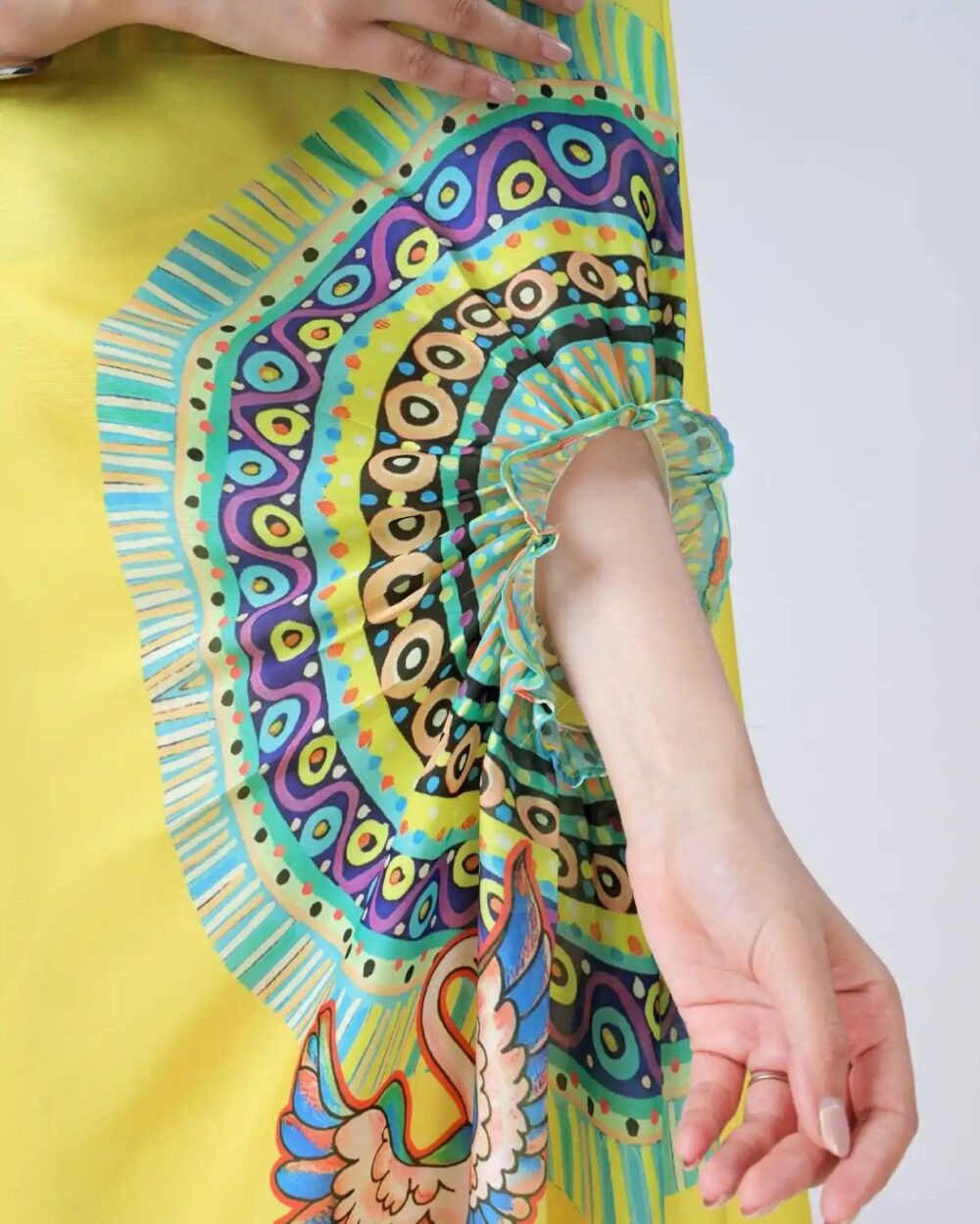 Ready-to-Wear Digital Print Crepe Saree - Image 4