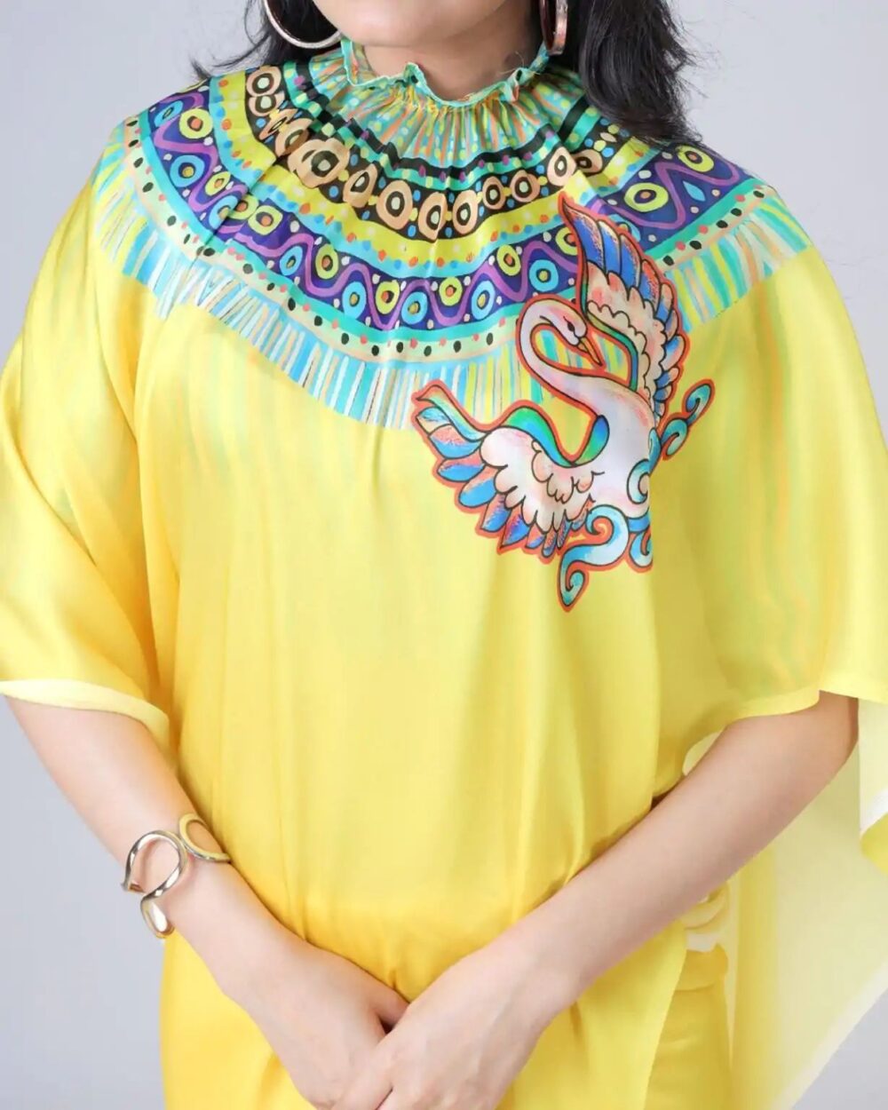 Ready-to-Wear Digital Print Crepe Saree - Image 5