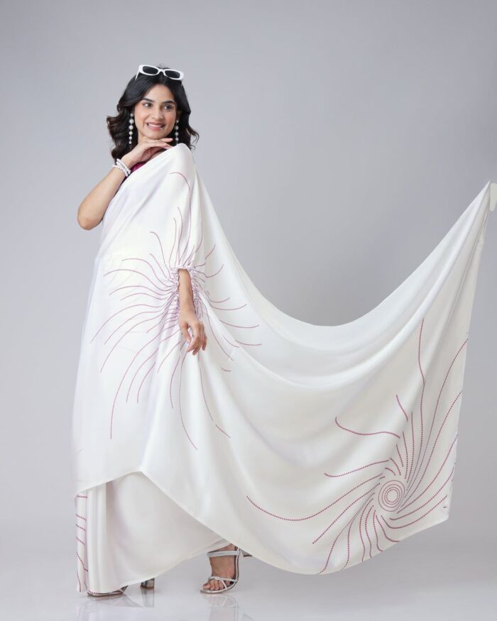 Ready-to-Wear Digital Print Crepe Saree