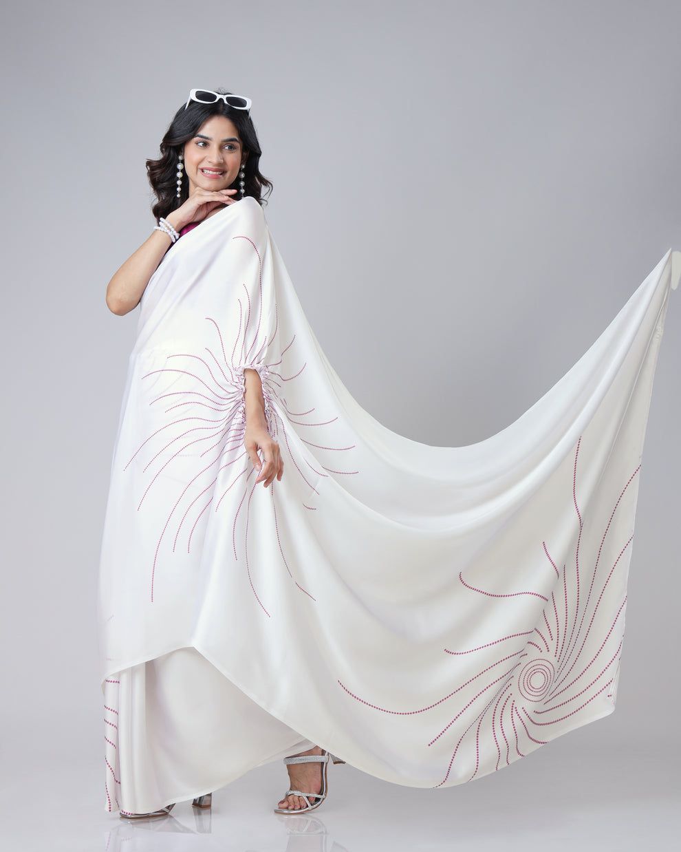 Ready-to-Wear Digital Print Crepe Saree