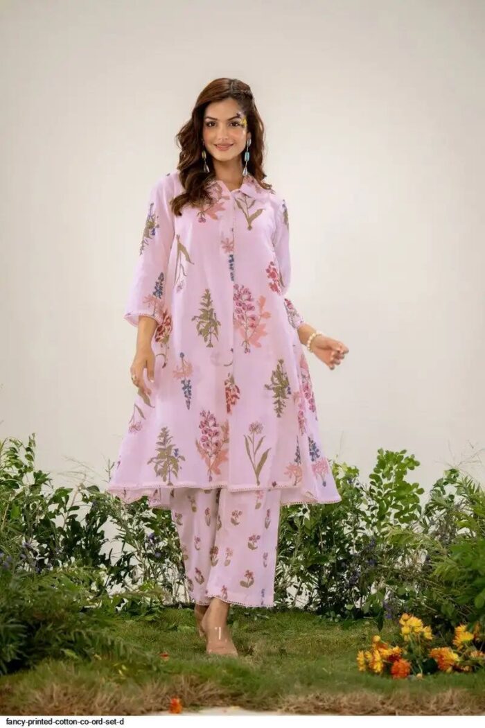 Floral Serenity - Lilac Kurta-Pant Set