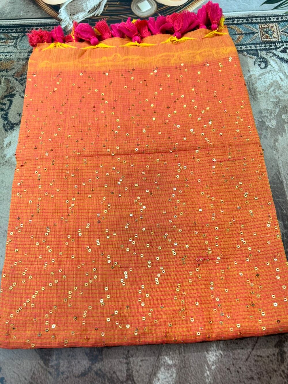 Sequence Work Mul Saree - Image 3