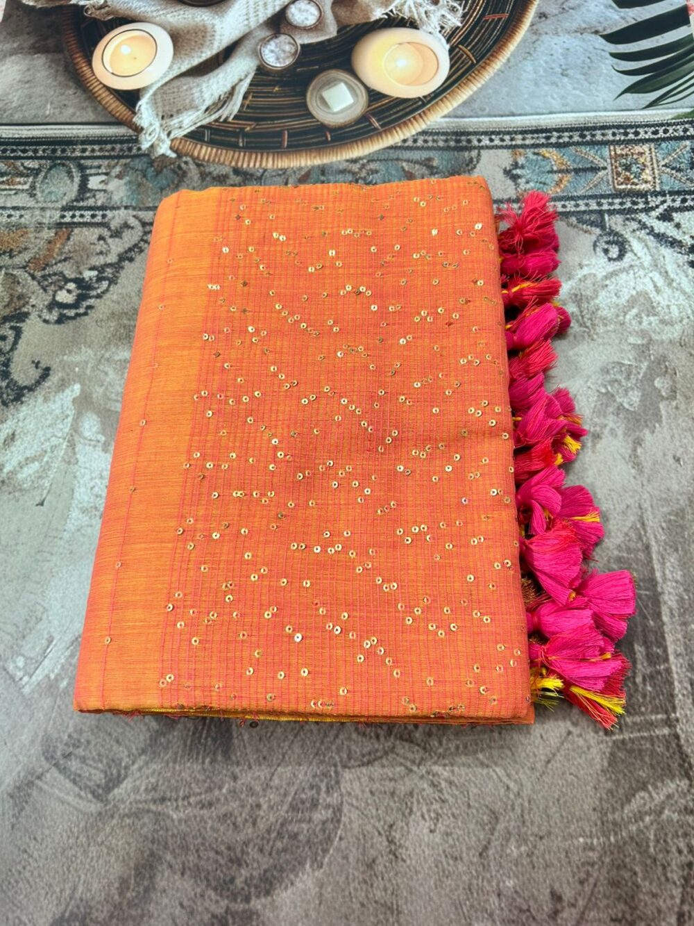 Sequence Work Mul Saree