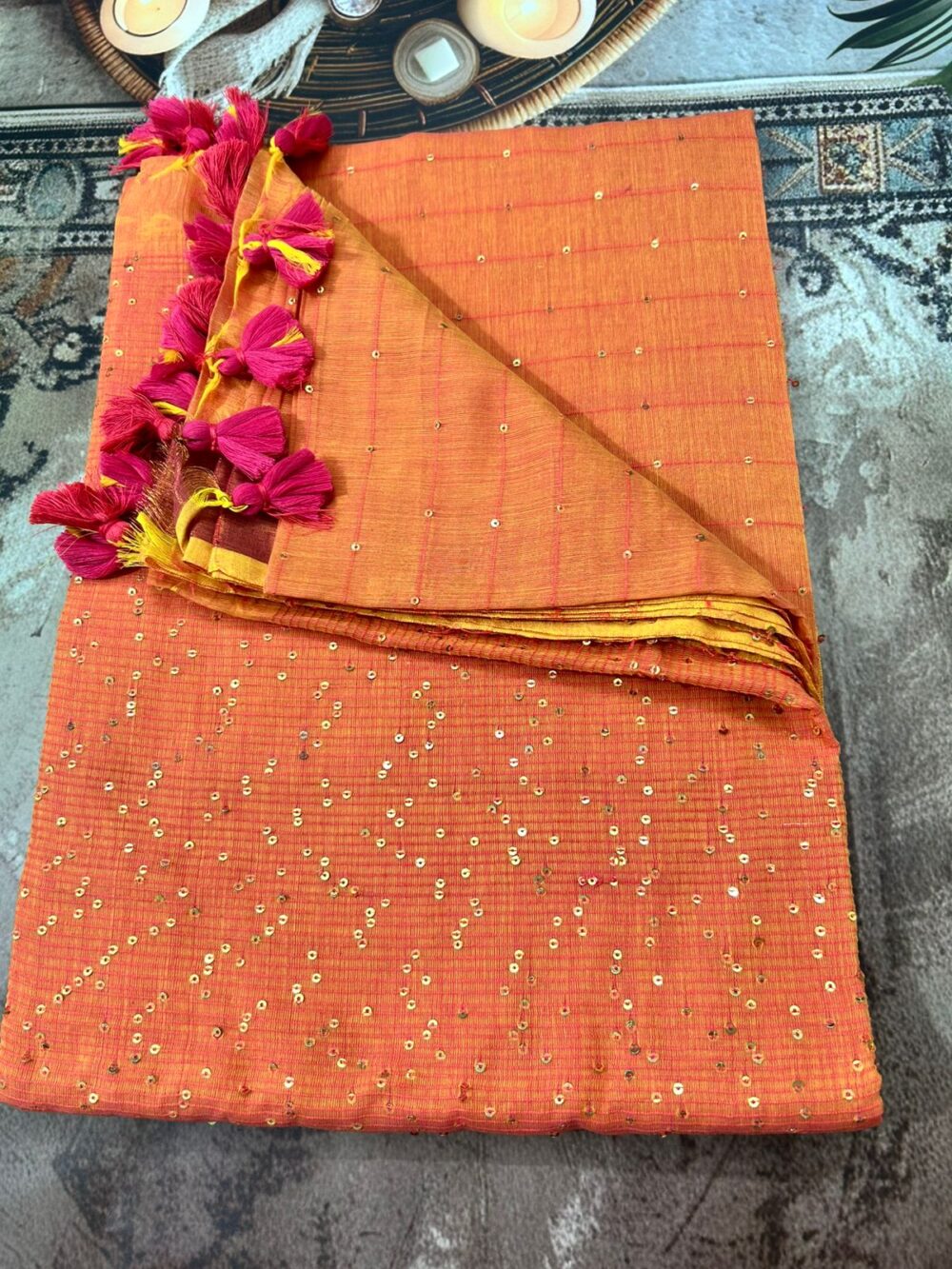 Sequence Work Mul Saree - Image 4