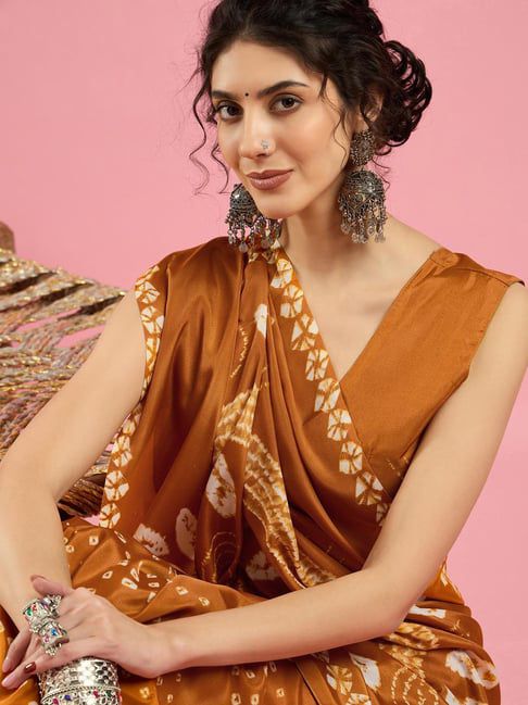 Bandhani Crepe Saree