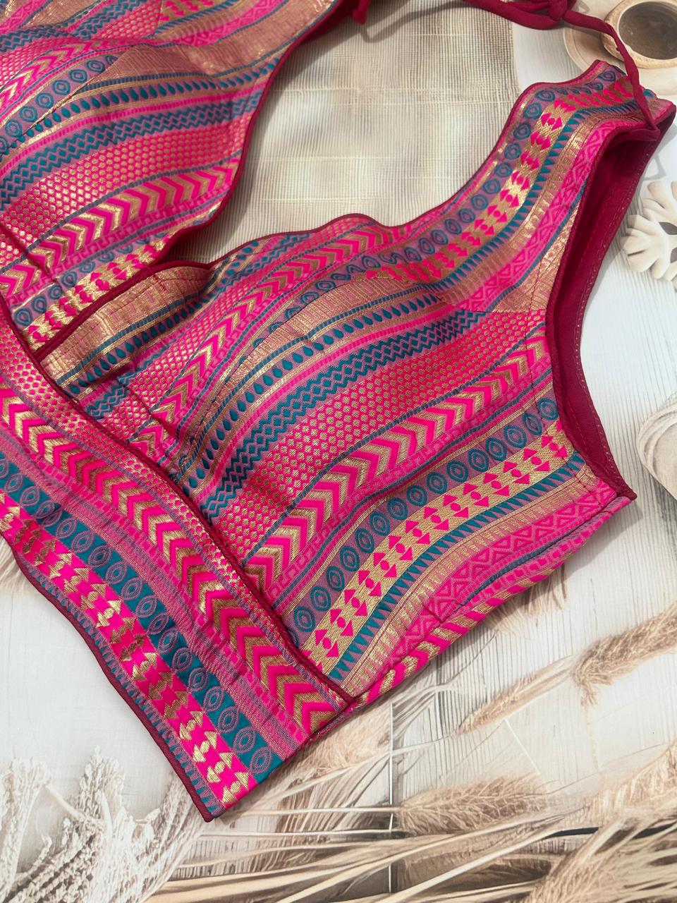 Heavy Jacquard Readymade Blouse