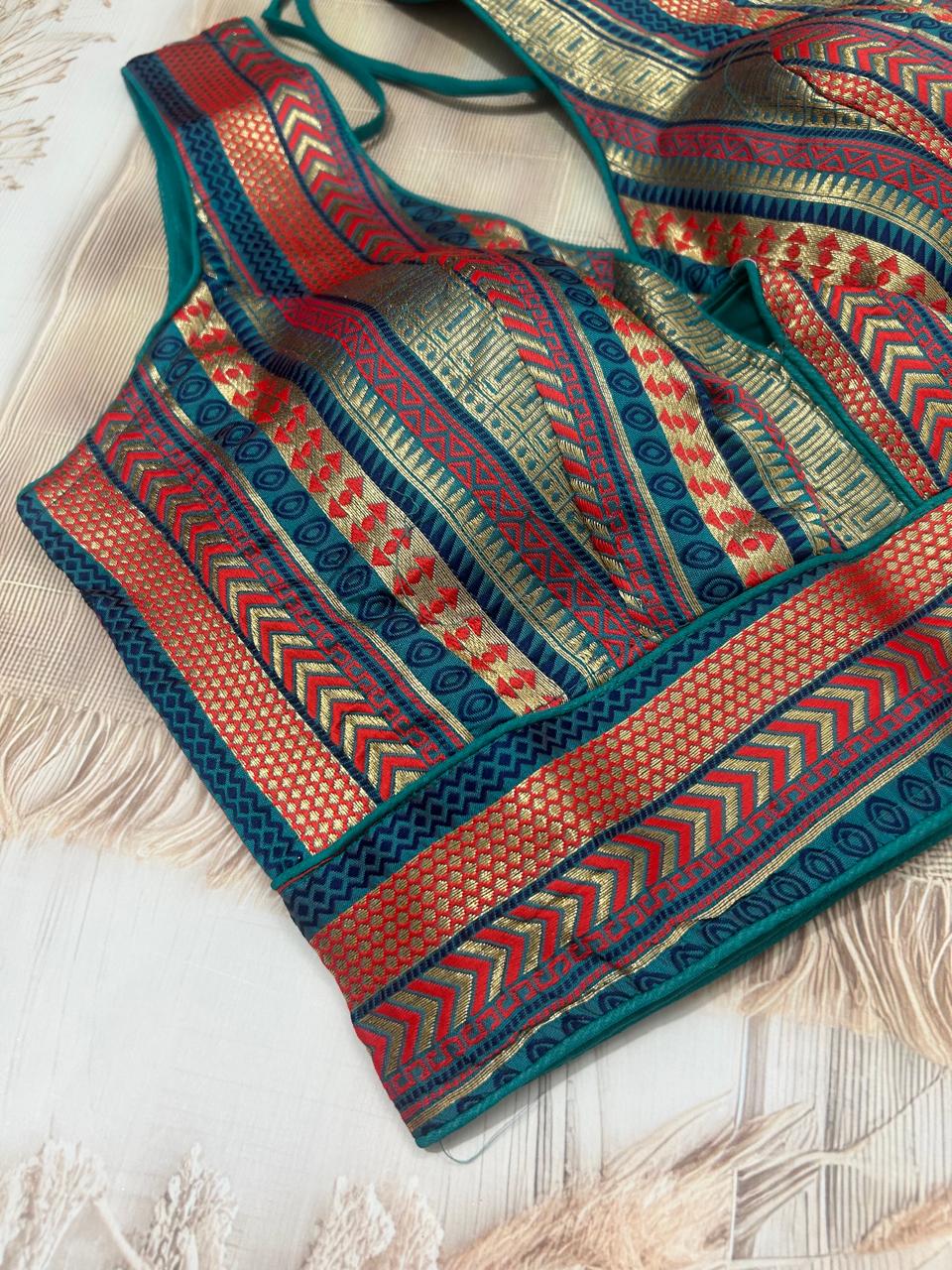 Heavy Jacquard Readymade Blouse