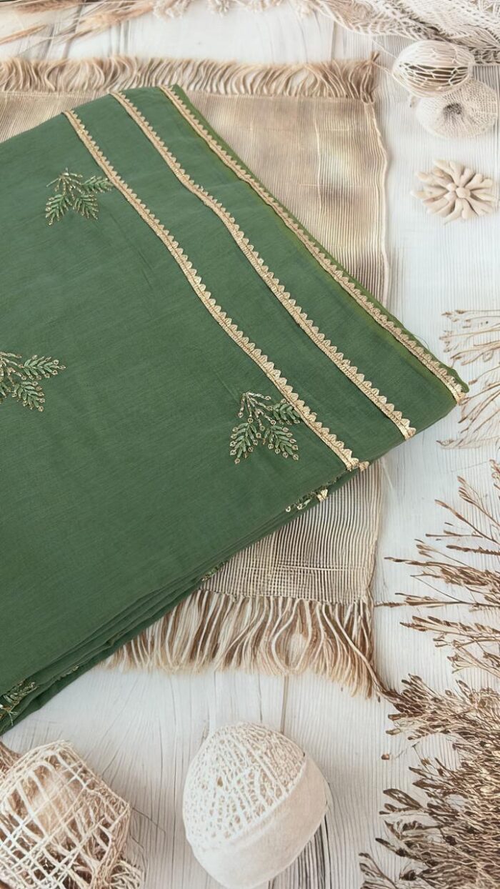 Thread Tales Mul Chanderi Saree