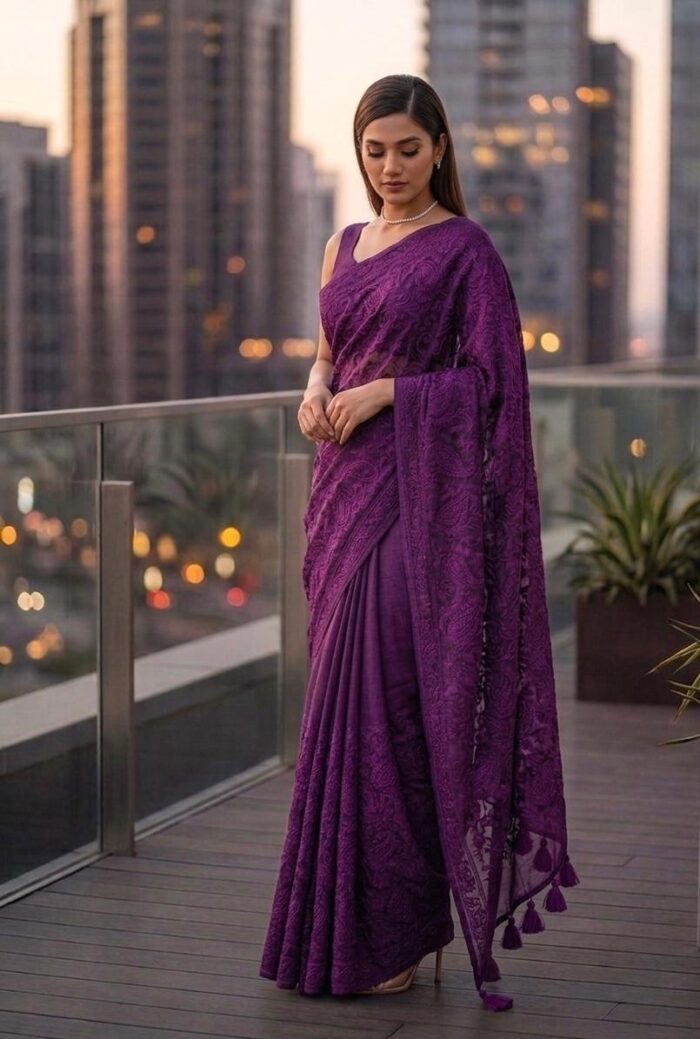 Mehak Chikankari Saree