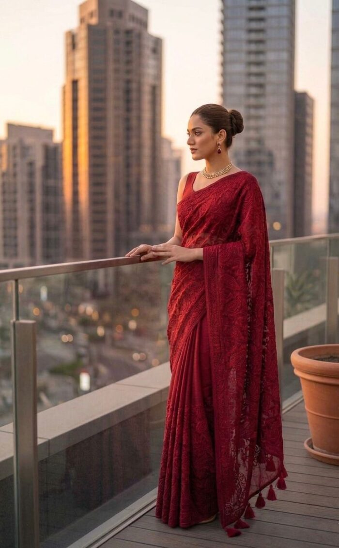 Mehak Chikankari Saree