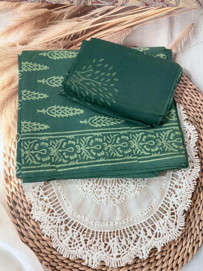 Pure Cotton Dress Material With Chiffon Dupatta