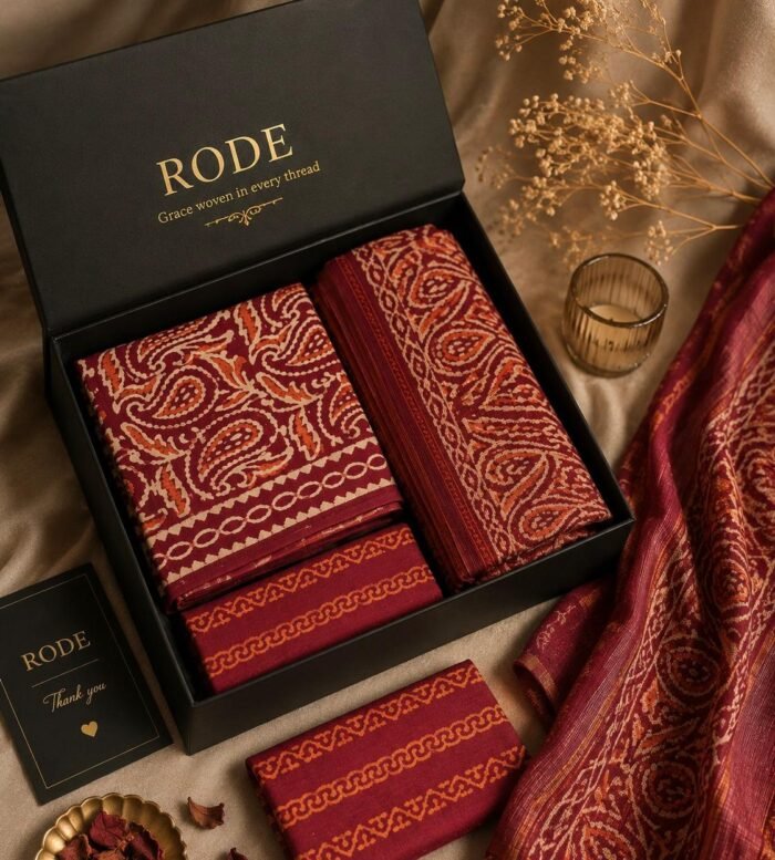 Gulbahar Bagru Suit Set with Kota Dupatta