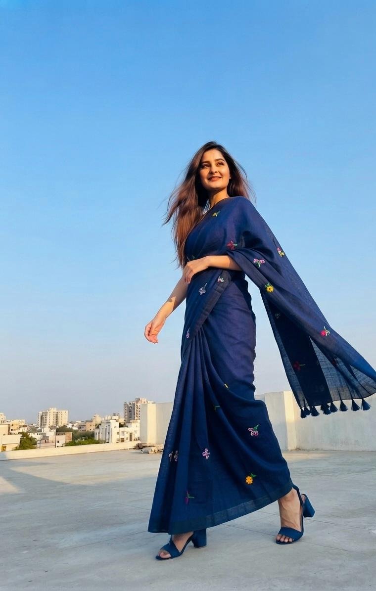 Phool Patti Mul Cotton Saree