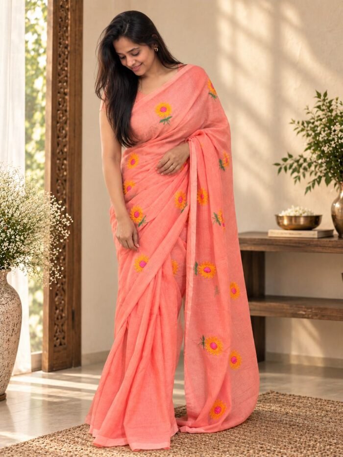 Phool Patti Mul Cotton Saree