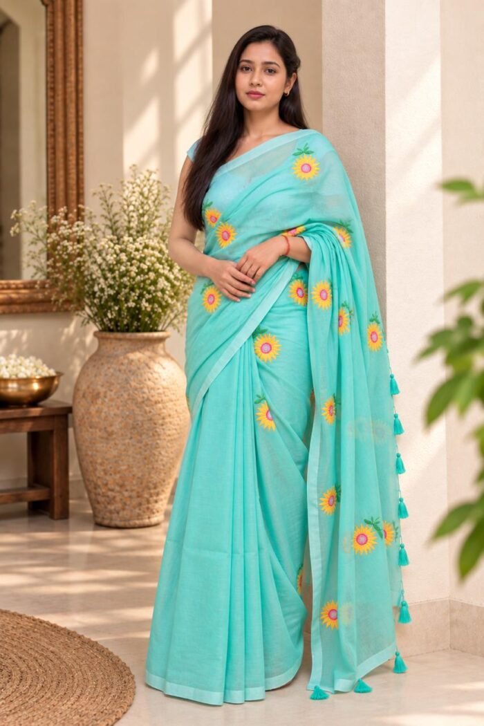Phool Patti Mul Cotton Saree