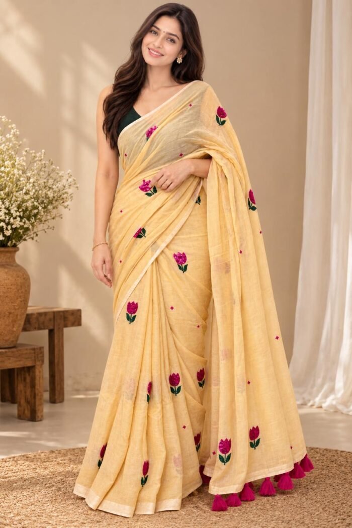 Phool Patti Mul Cotton Saree