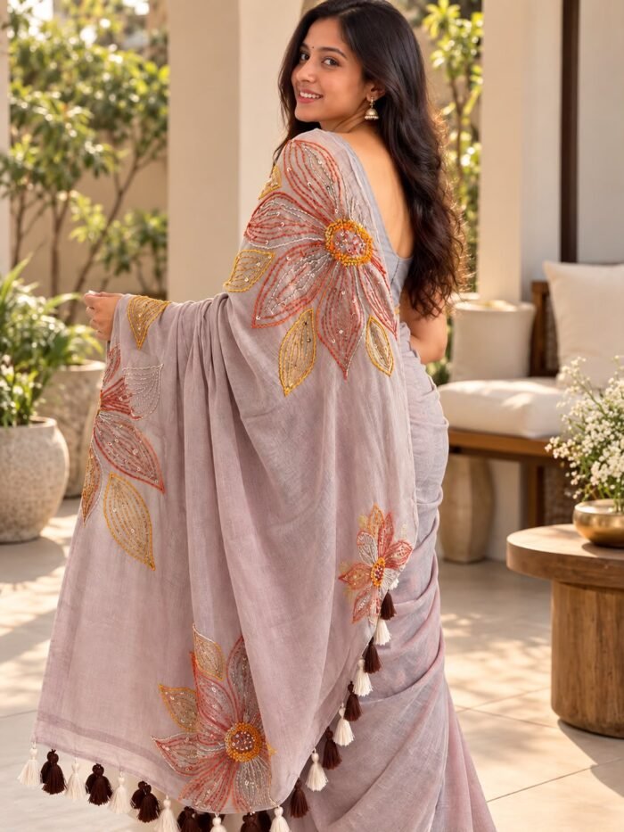 Phool Patti Mul Cotton Saree